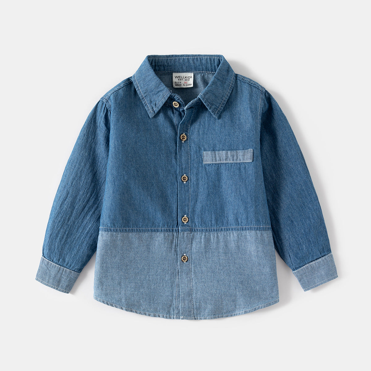 Denim Duo Top